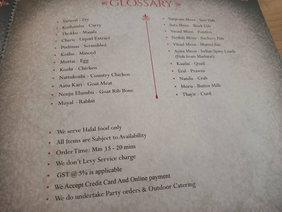 Ponnusamy Hotel Kotturpuram : Best Food Best Health menu