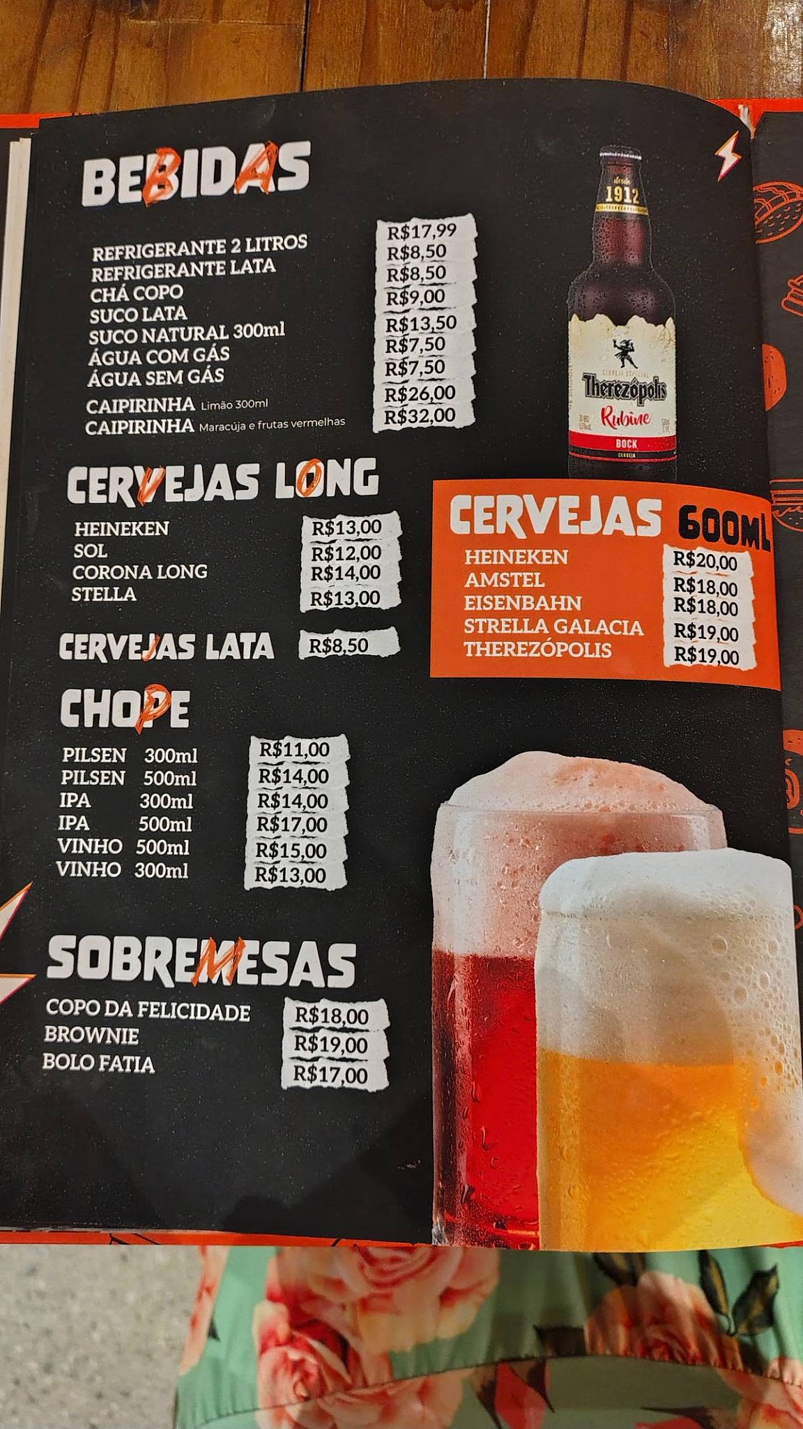 Cordeiro na Lata cardápio