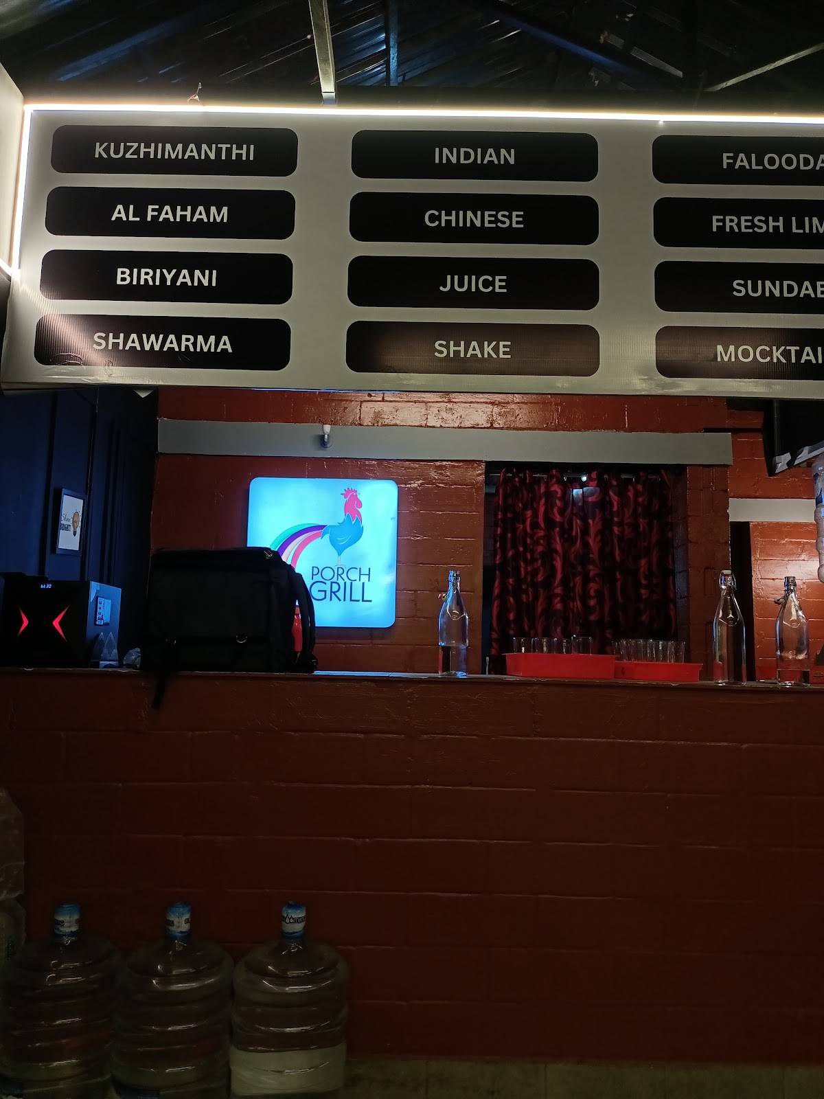 Porch Grill menu
