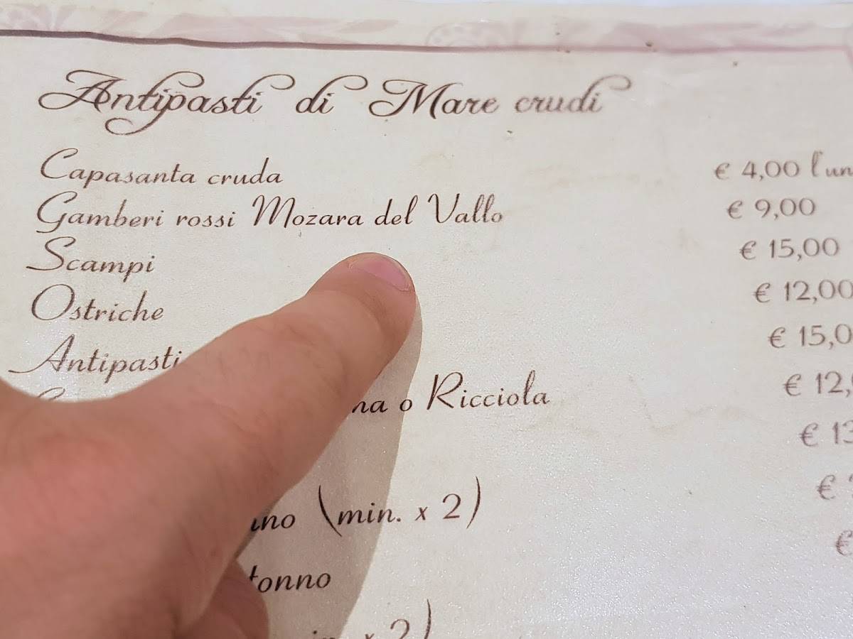 Menu di Portichetto 