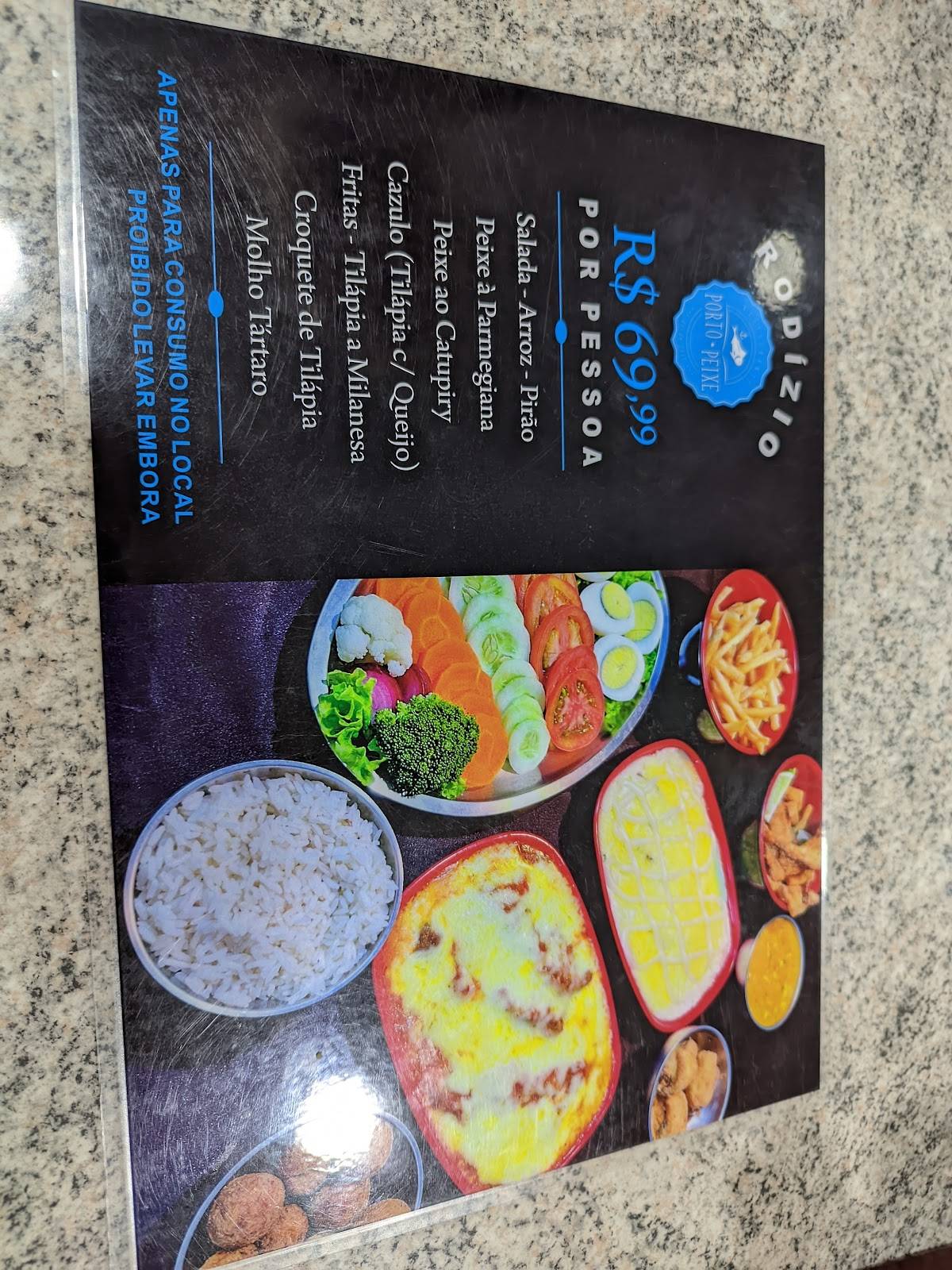 Porto Peixe Restaurante cardápio