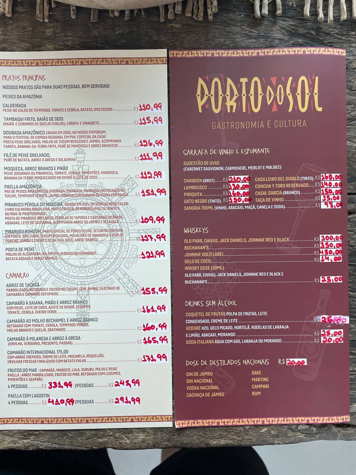 Porto do Sol - Gastronomia e Cultura cardápio