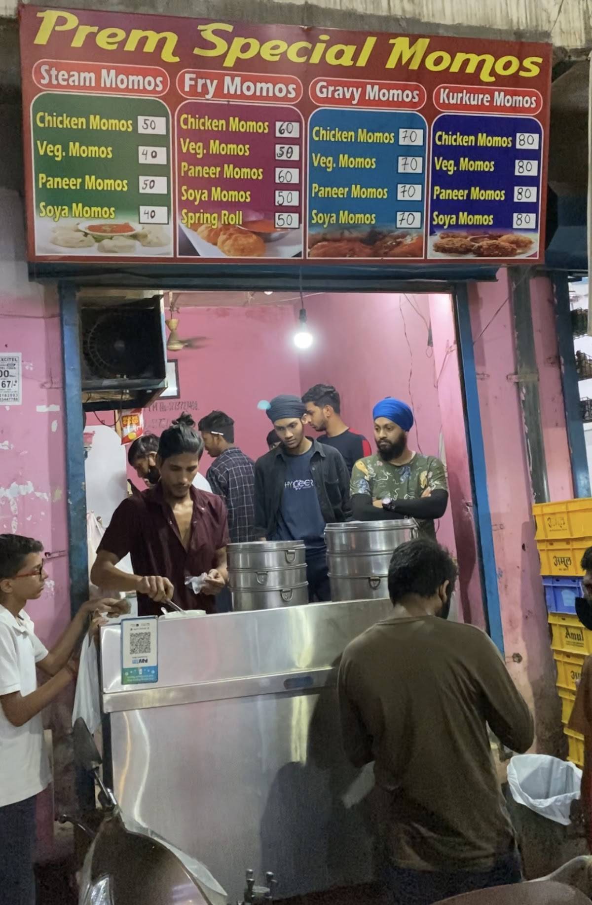 Prem Momos menu