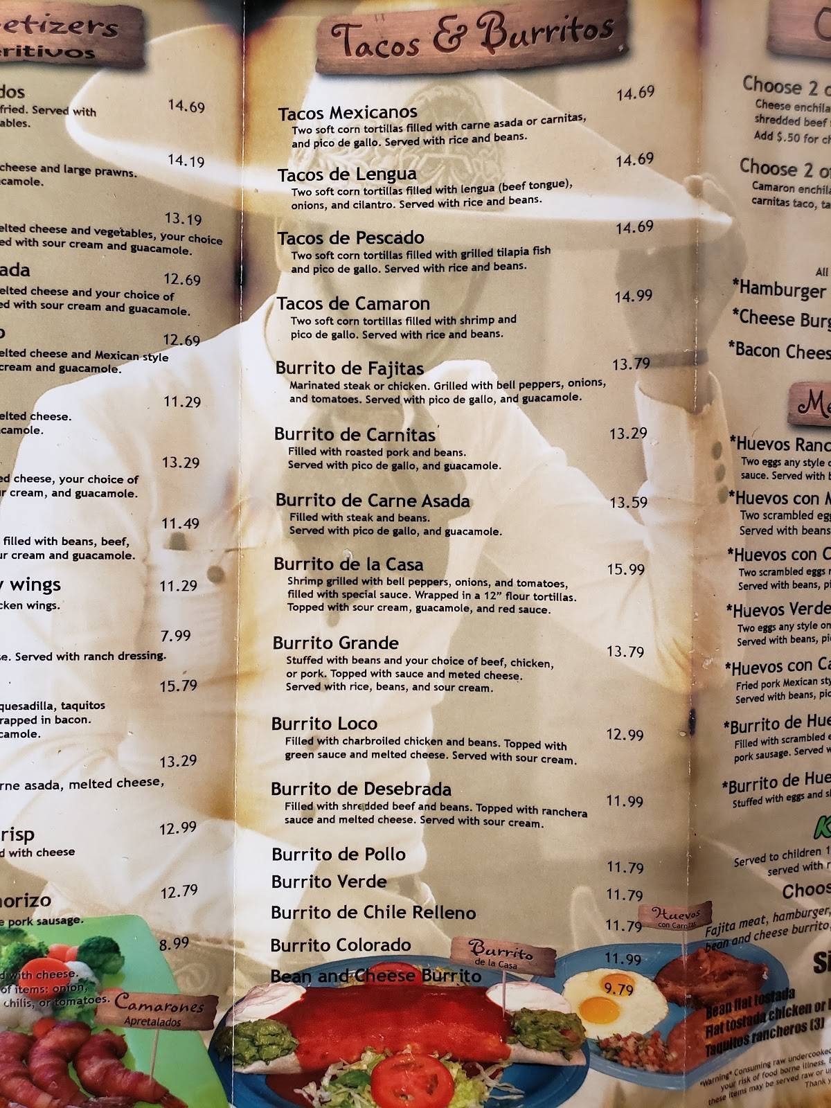 Menu at Casa Perez Mexican Restaurant, Prescott Valley, AZ69