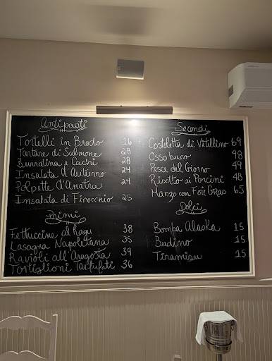 Menu de Primo & Secondo