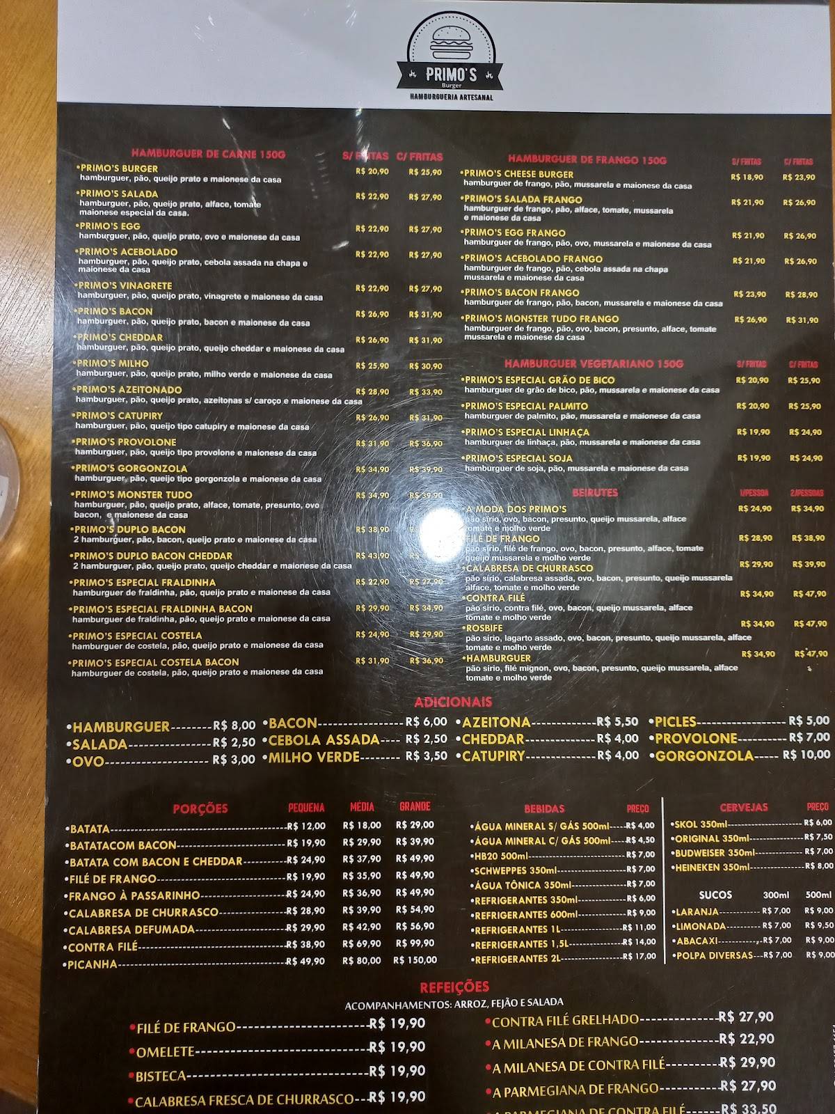 Menu Em Primo S Burguer Restaurante S O Paulo R Domingos De Morais