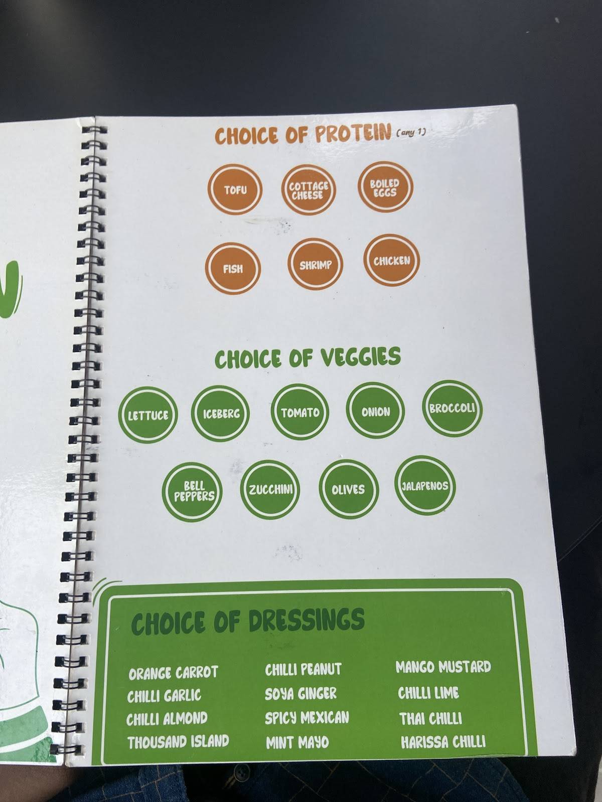 Procafe menu