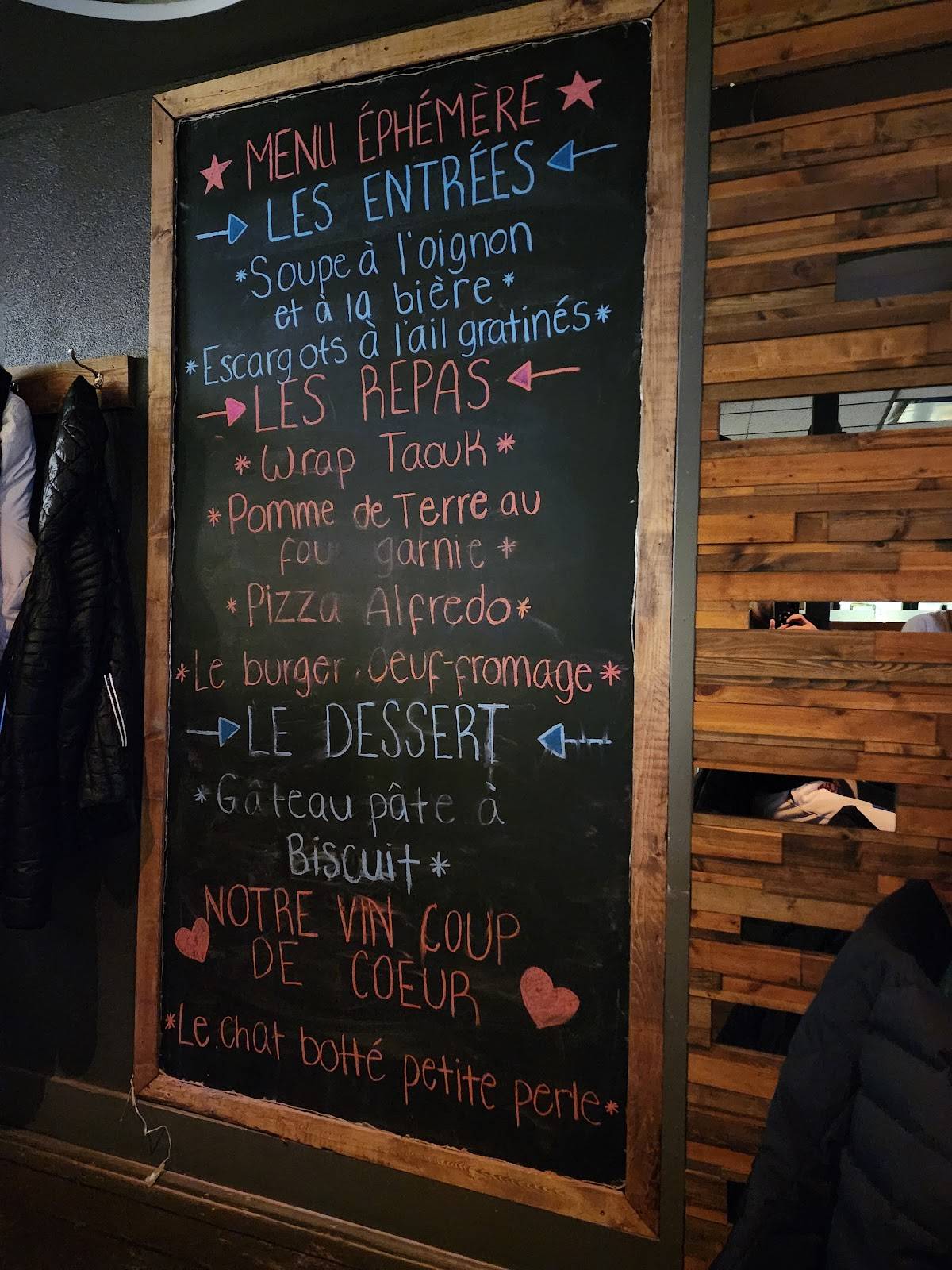 Menu de Pub Goût Gueule