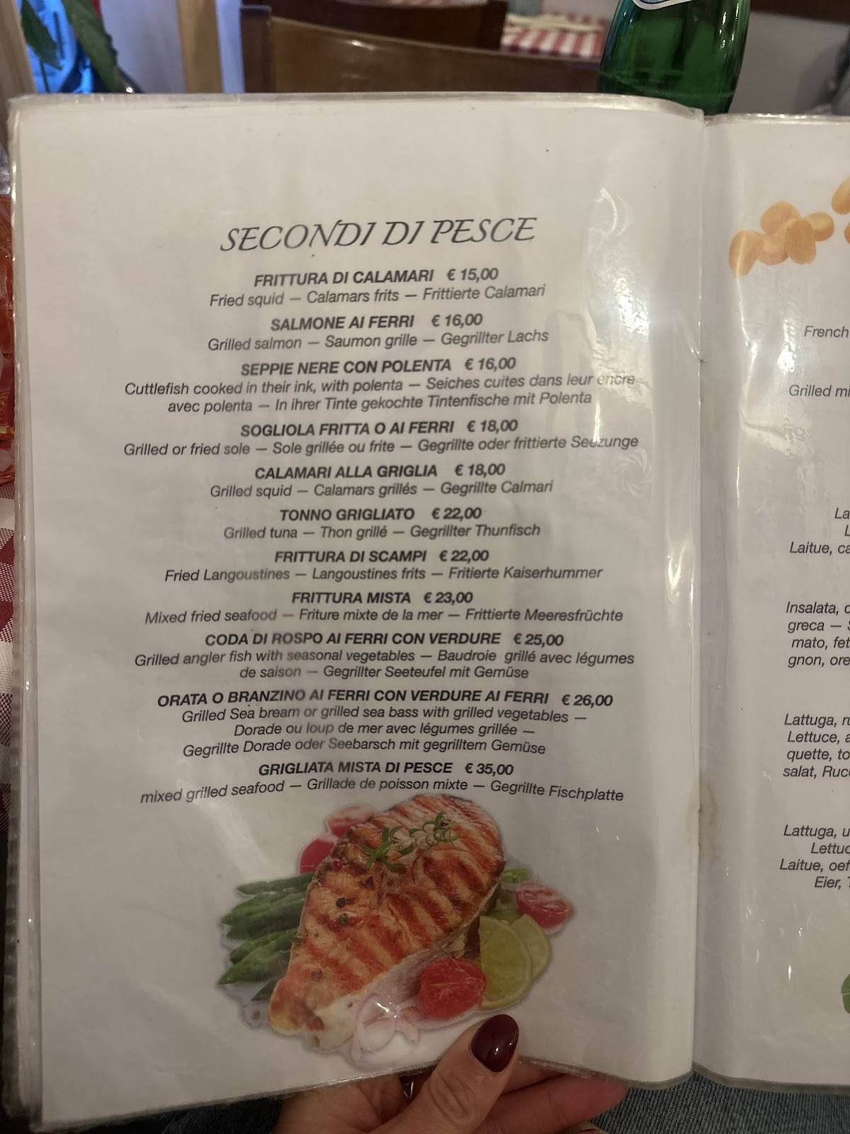 Menu di Bacaro Quebrado - Cicchetti a Venezia 