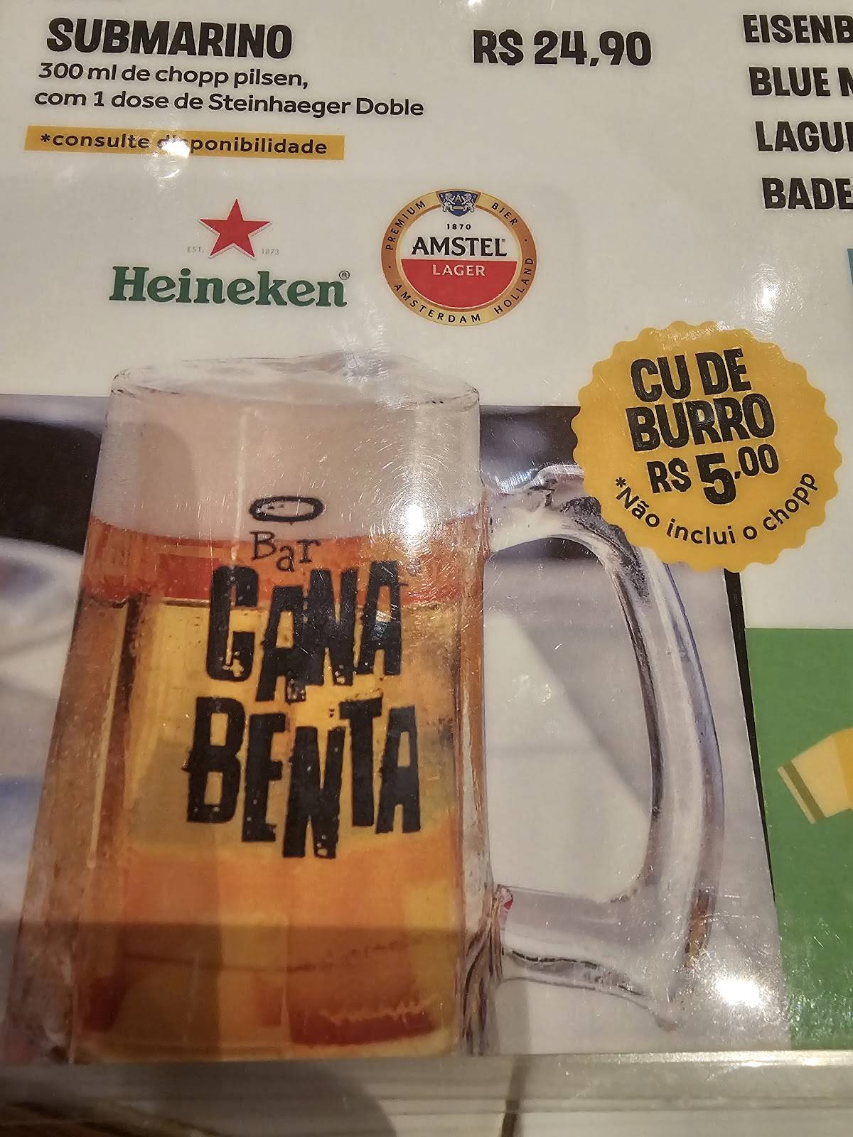 Bar CanaBenta cardápio