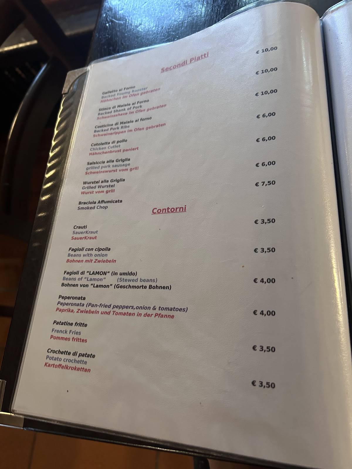 Menu di Bierstube Alleghe 