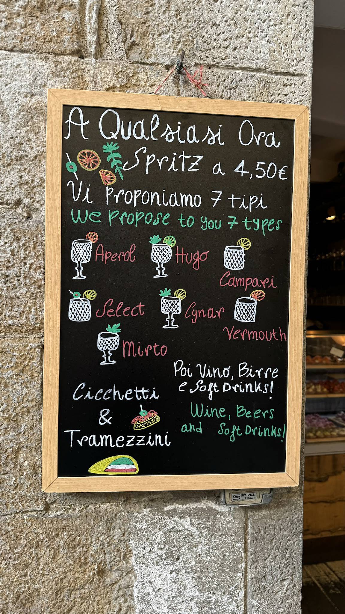 Menu di Bulli & Balene - Spritz e Cicchetti 