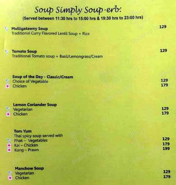 Café 24 - Mind Space Hotel menu