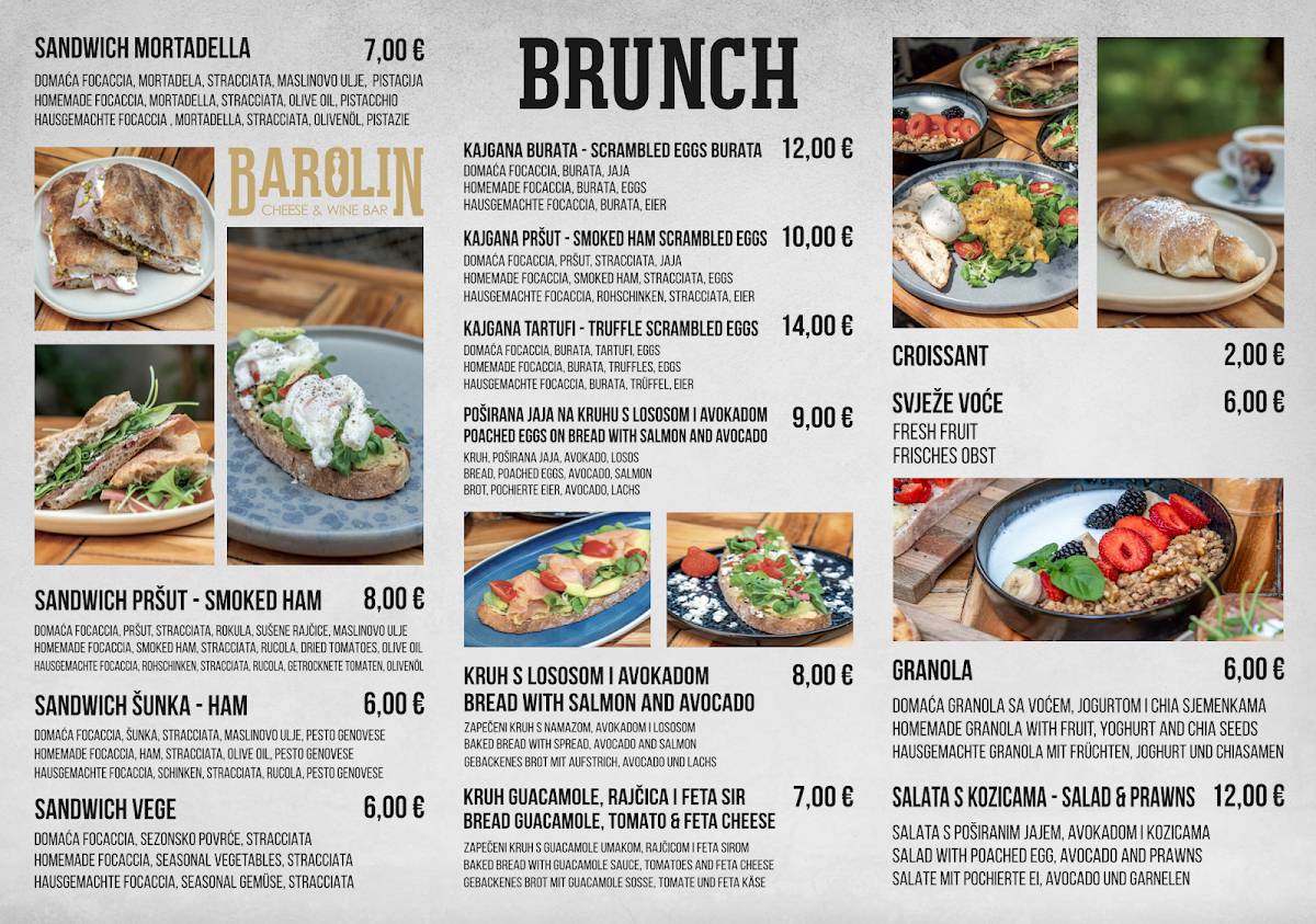 Menu di Cheese&wine bar Barolin 