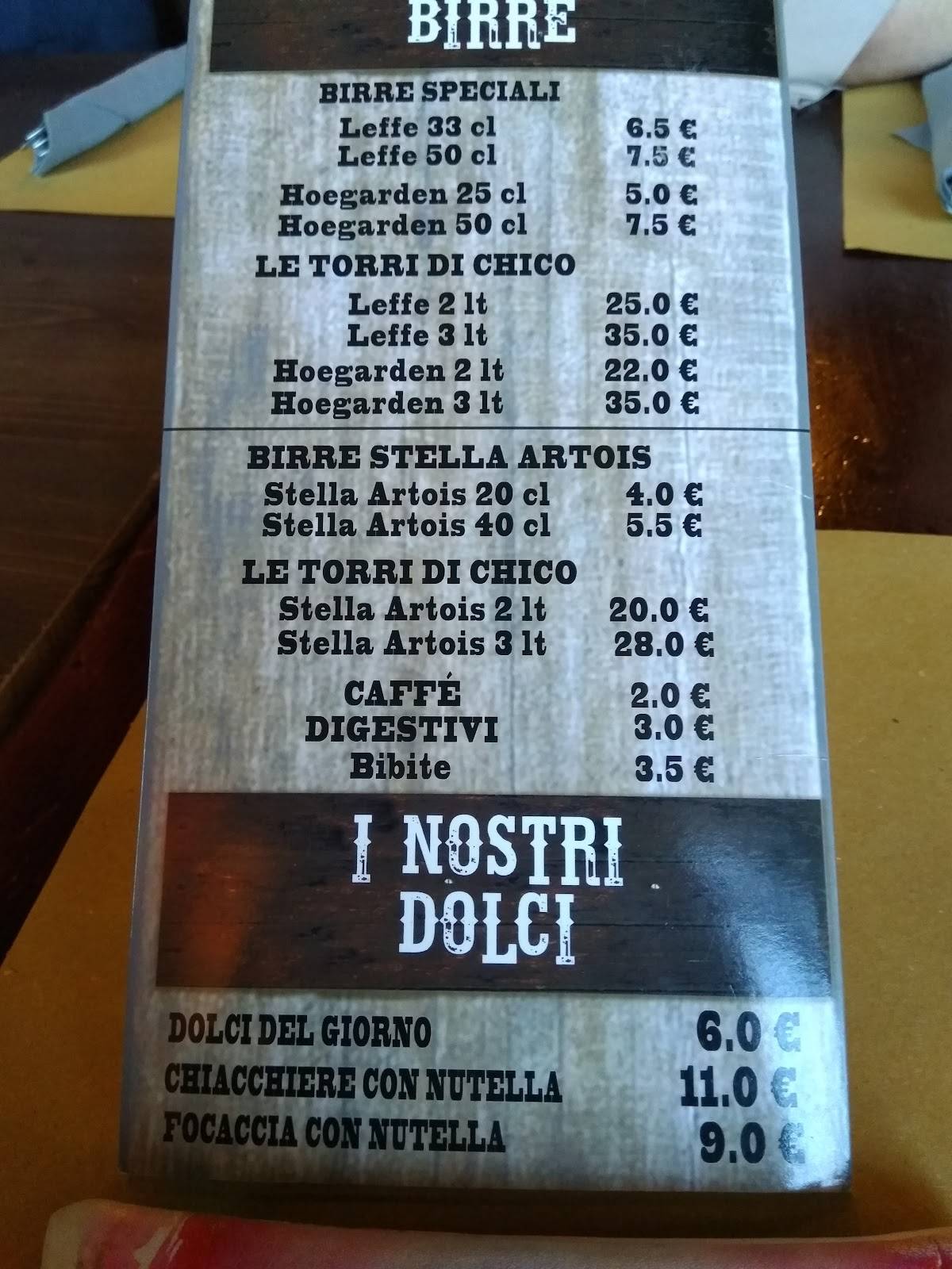 Menu di Chico Gallo 