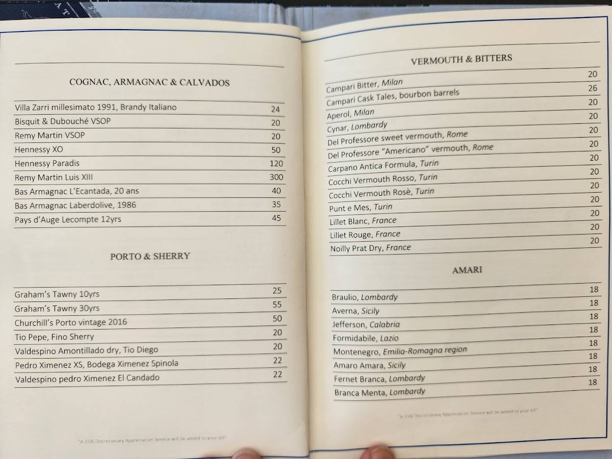Menu di Cielo Rooftop 