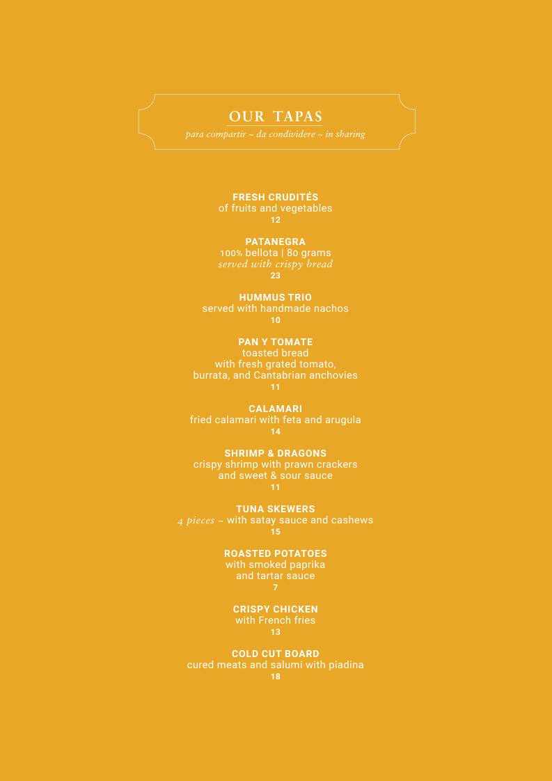 Menu de Darsena Sunset
