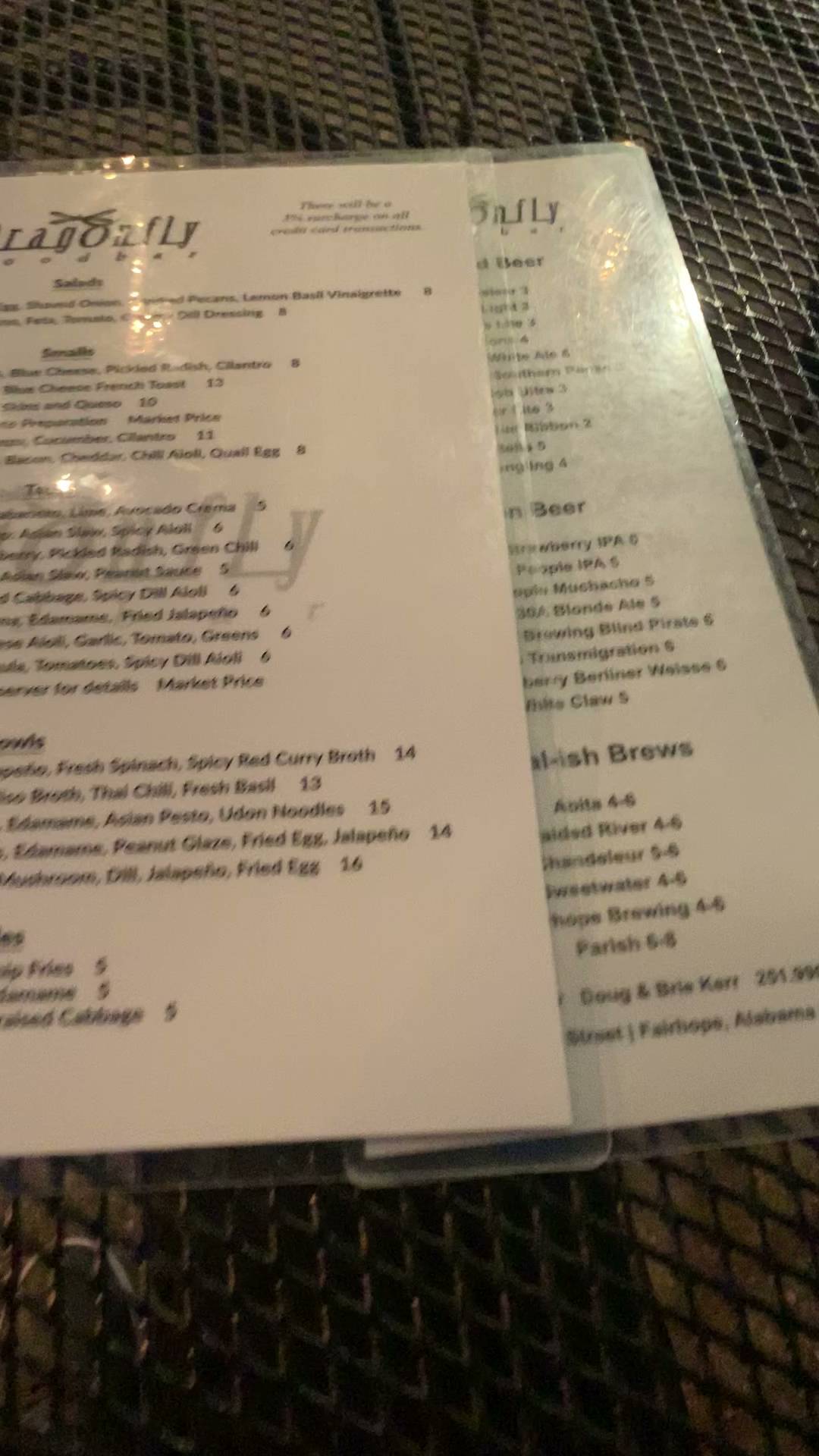 Menu At Dragonfly Food Bar Fairhope menu-at-dragonfly-food-bar-fairhope