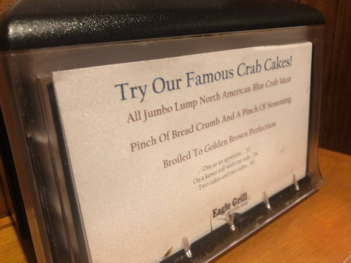 Menu at Eagle Grill & Oyster Bar, Greenacres