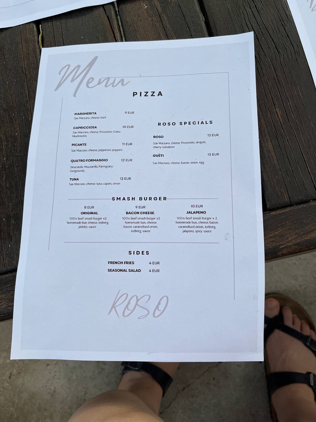 Menu di ROSO Bar&Restaurant 