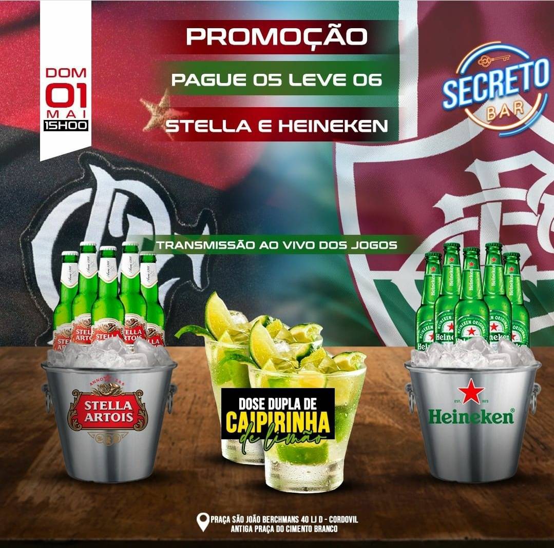 Secreto bar cardápio