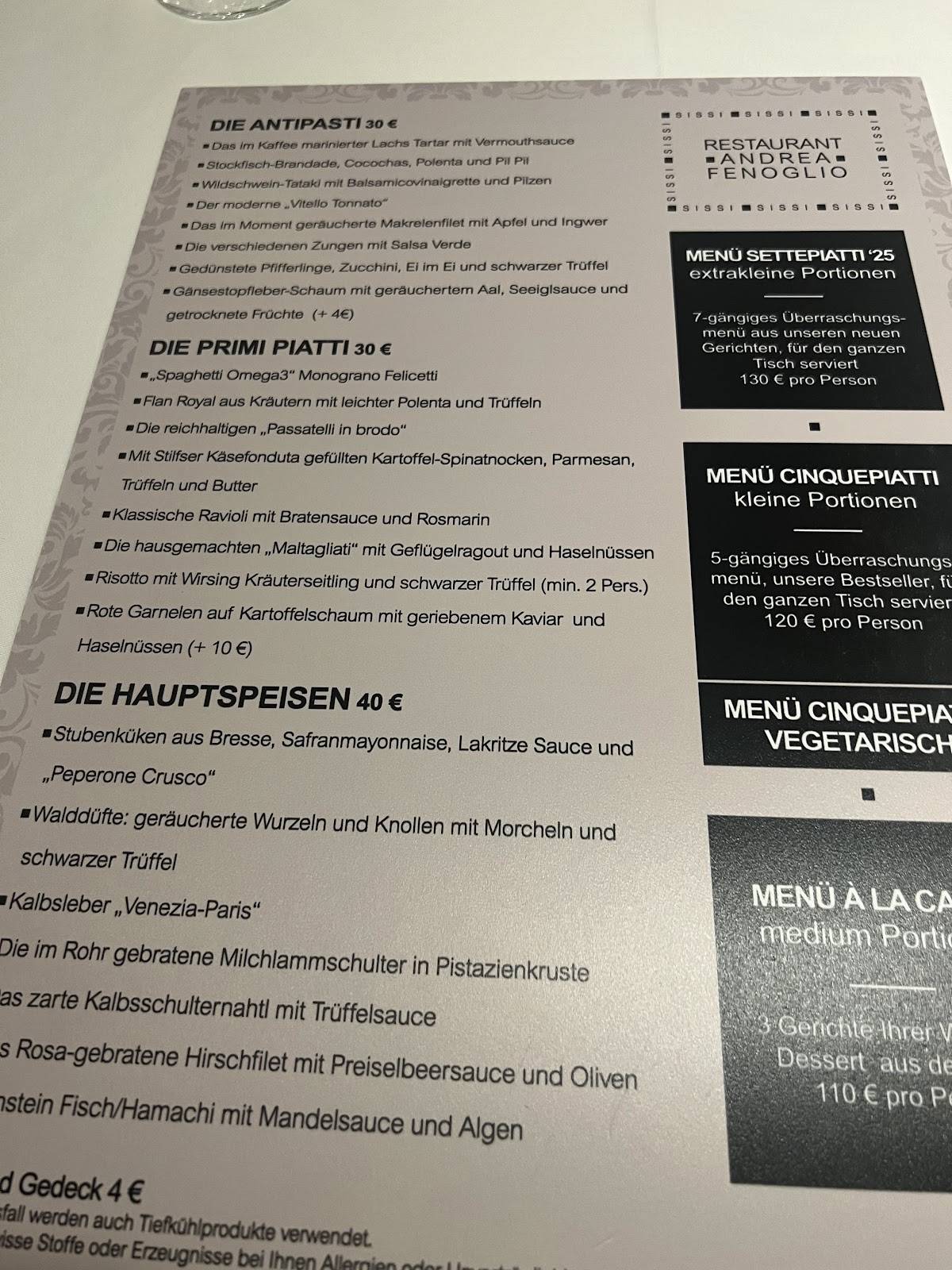 Menu di Sissi 