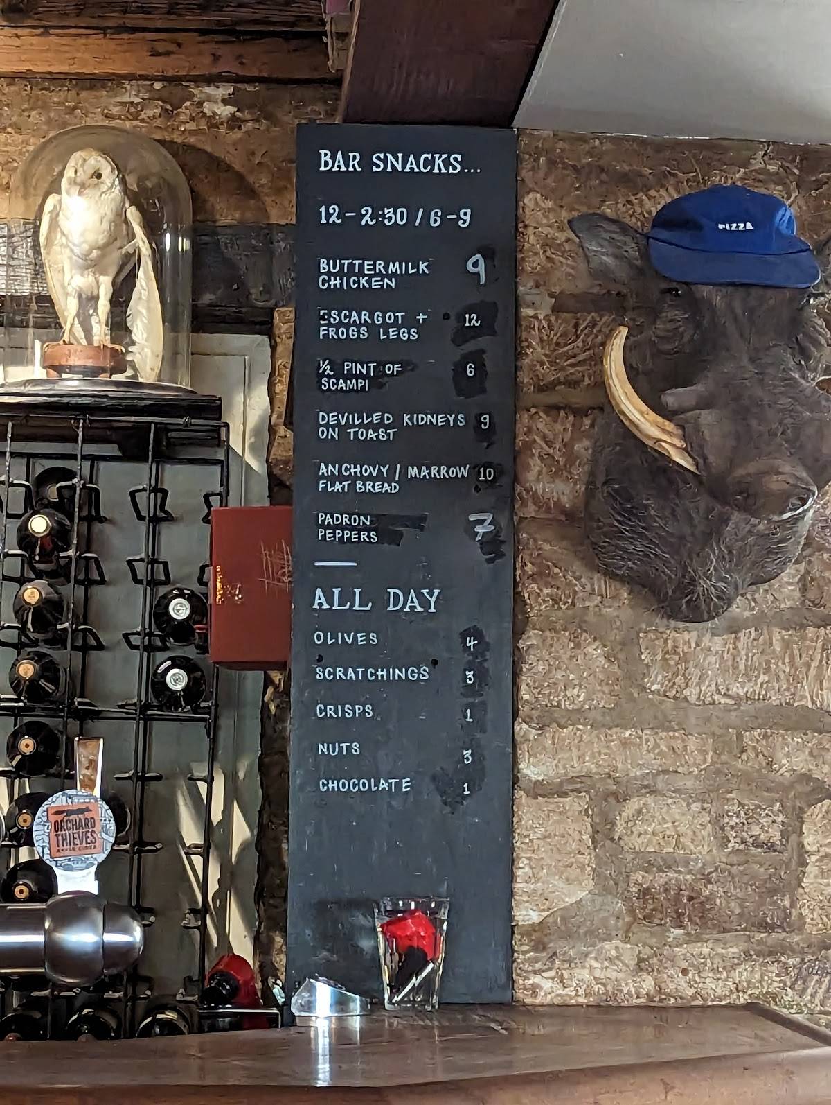 Menu at The Lamb Inn pub & bar, ShiptonunderWychwood, High Street