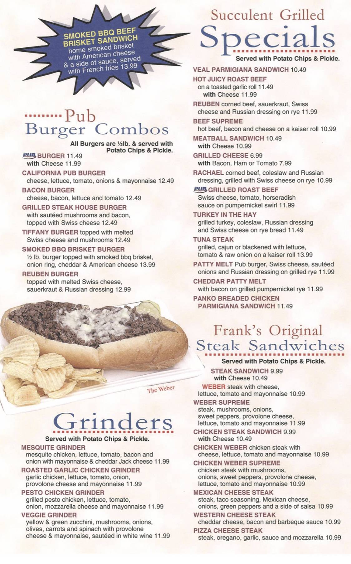 Menu at The Pub Neighborhood Grill & Bar, Quakertown