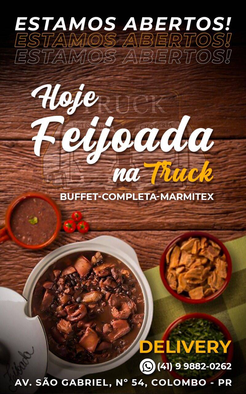 Truck Petiscaria e Choperia cardápio