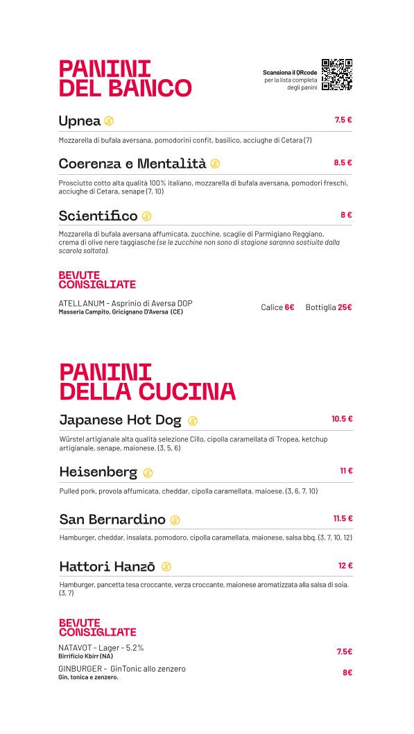 Menu di UPNEA - Salumeria Mediterranea 