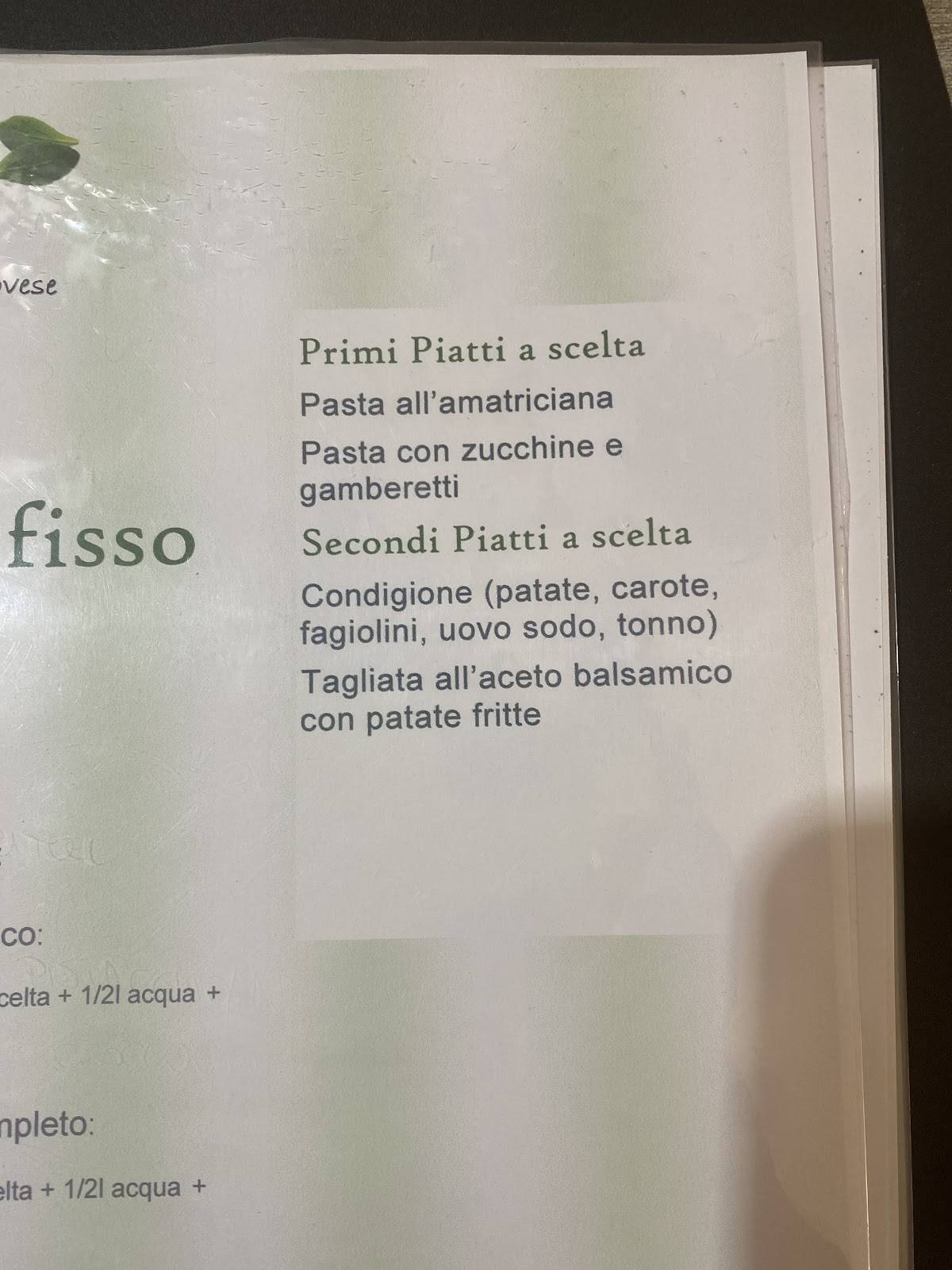 Menu di Pucci caffè 
