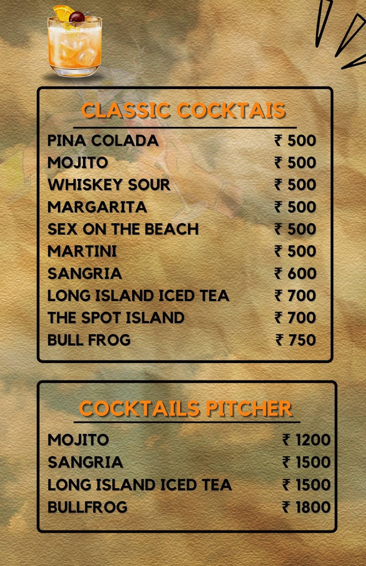 Gravity Restopub & Hookah Lounge Top Pubs in Pondicherry Dance Floor DJ Nights Best Nightlife in Pondicherry menu