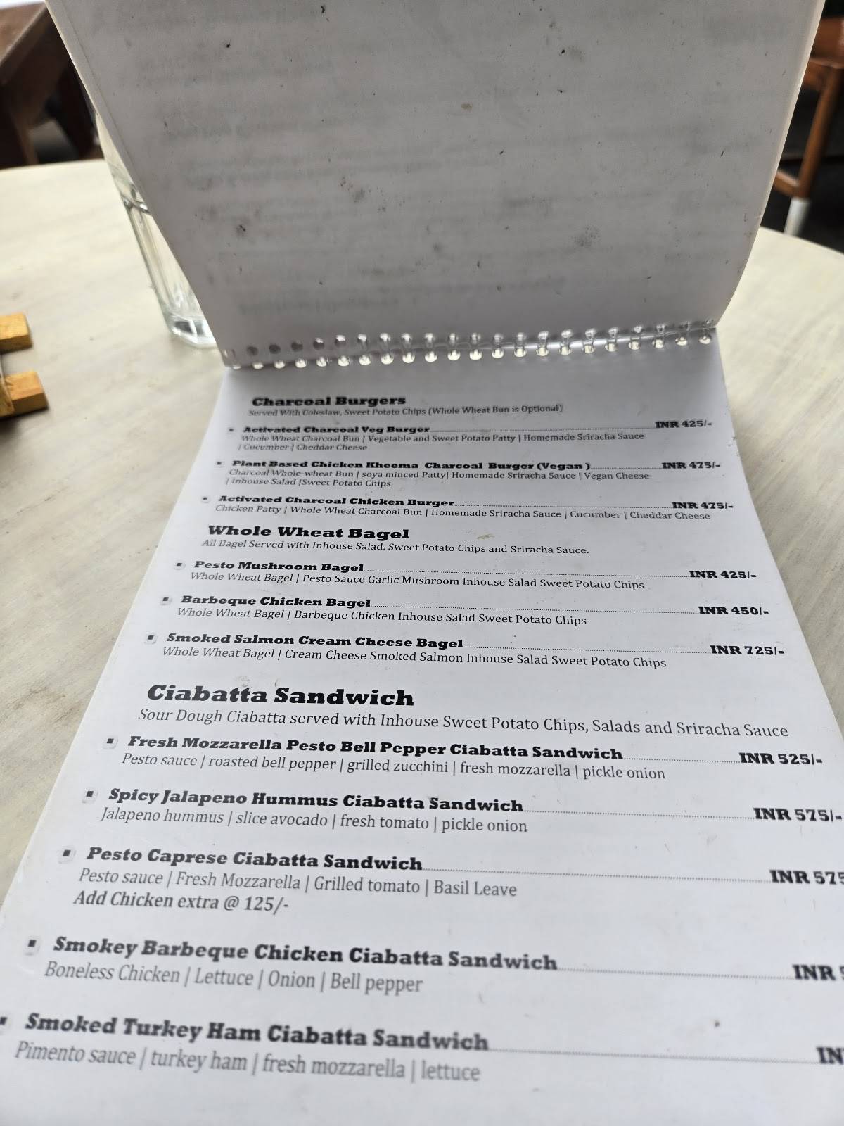 Chafa Cafe And Studio menu