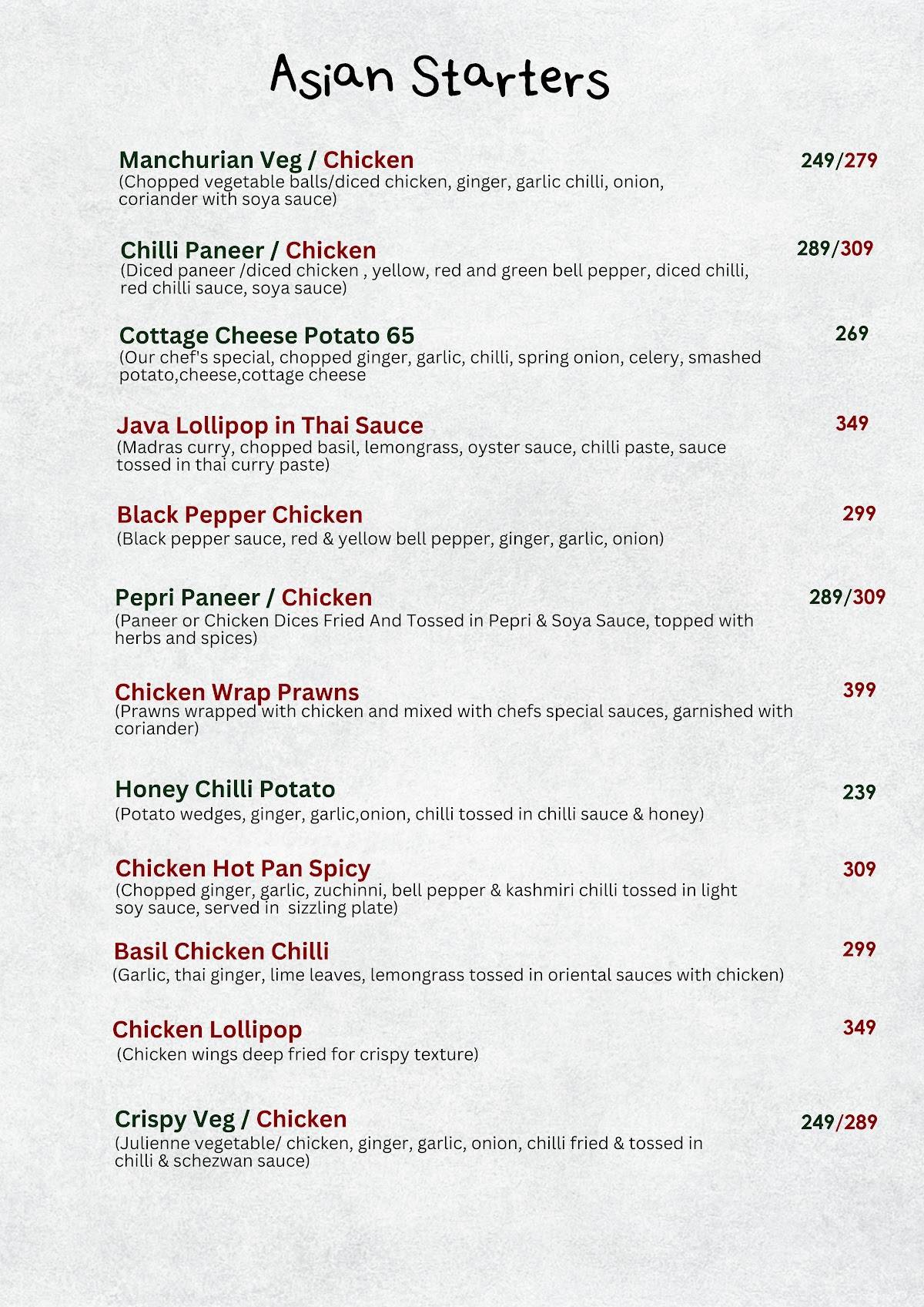 The Chandralok Kitchen Bar-Family & Pet-Friendly, Cosy Couple-Friendly Birthday & Corporate Party Venue, in Karve Nagar menu