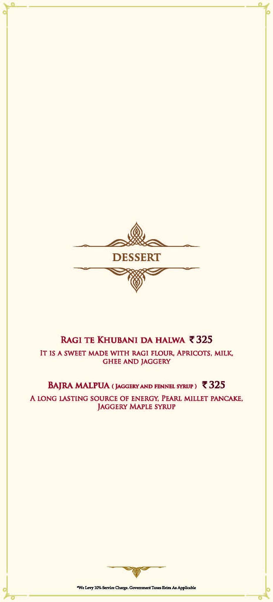 Punjab Grill Select Citywalk Mall, Saket menu