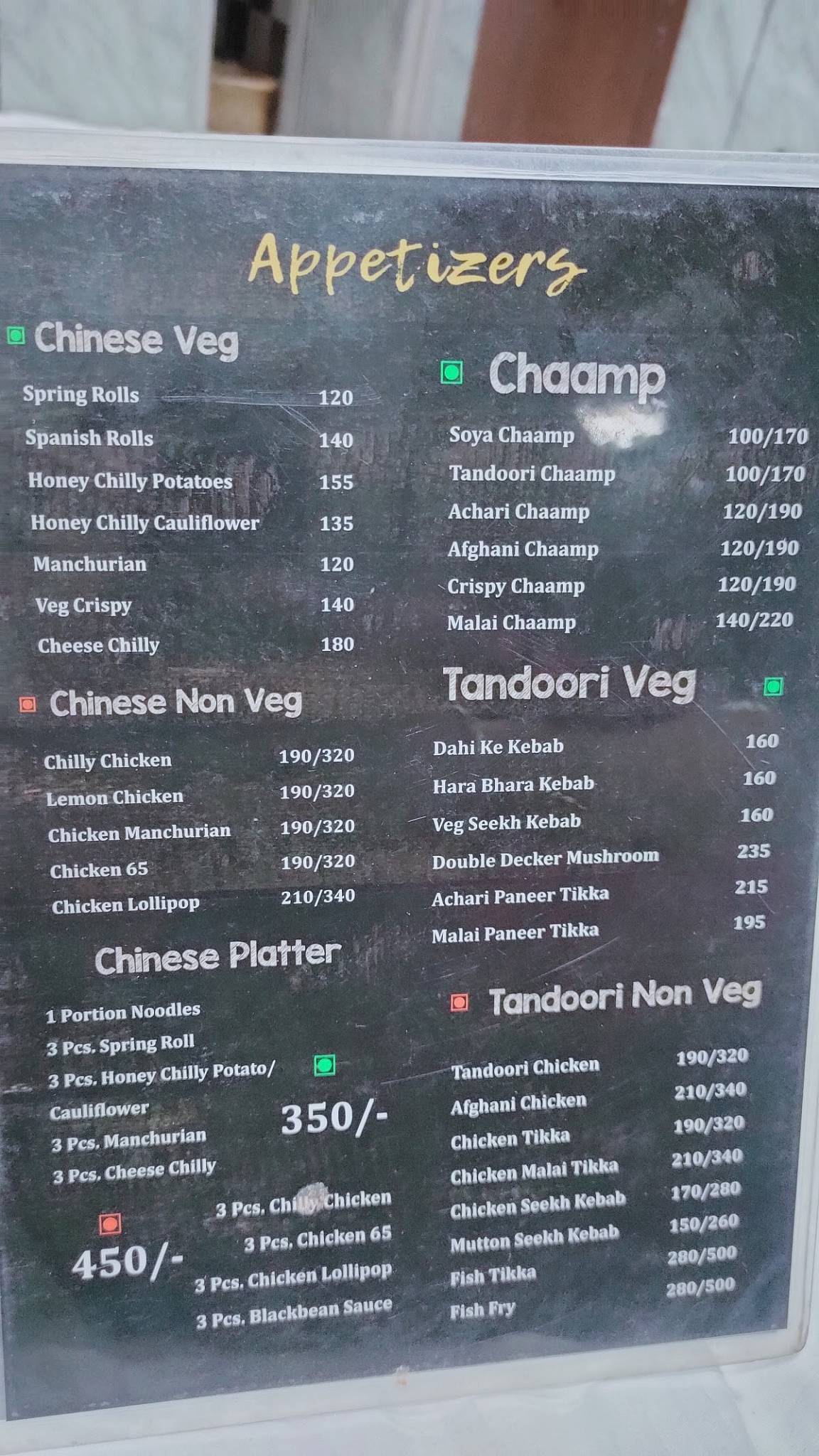 Punjab Mail -Family Restaurants in Patiala, 24 Hours Restaurant, Party Hall in Patiala menu