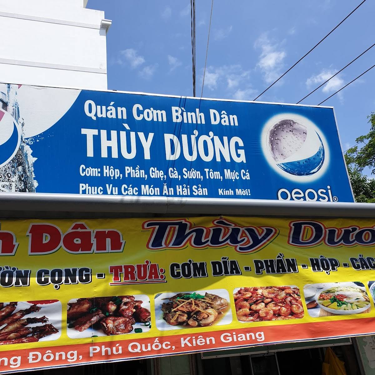 Menu at Quán Cơm Thuỳ Dương restaurant, Phu Quoc