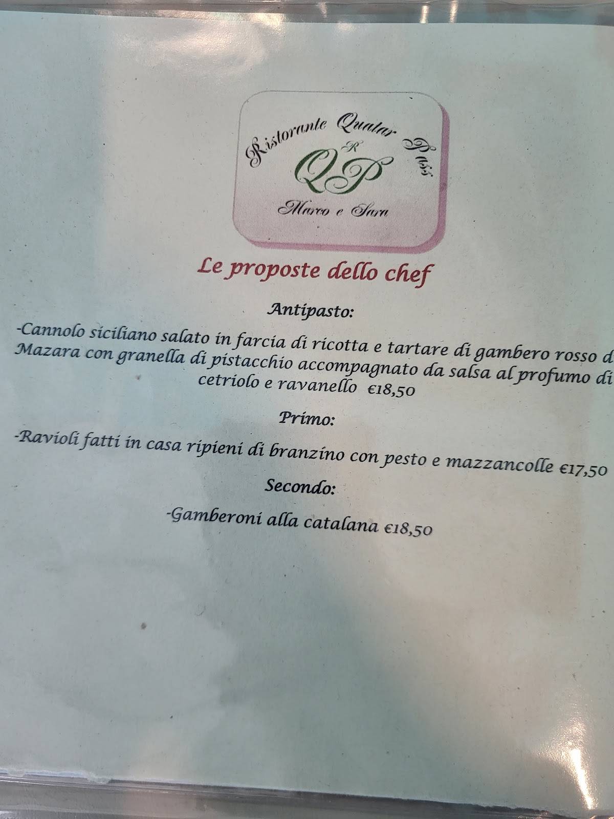 Menu di Quatar Pass 