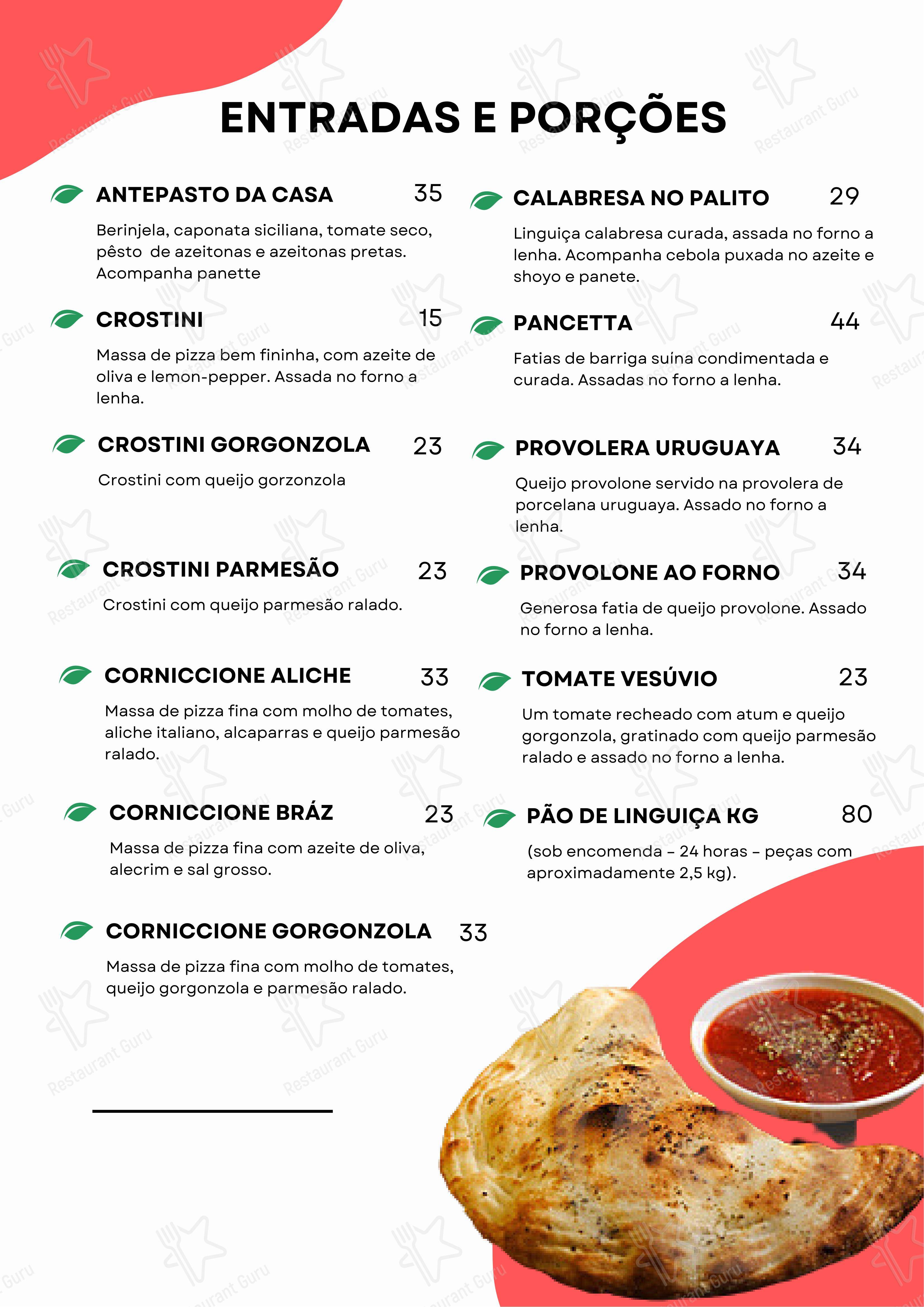 Menu bar para Quick Pizza restaurante