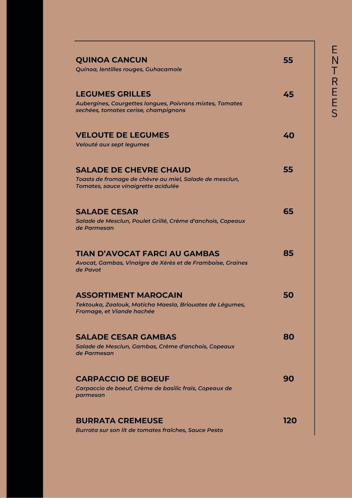 Menu de ROOFTOP DIAGONAL Restaurant