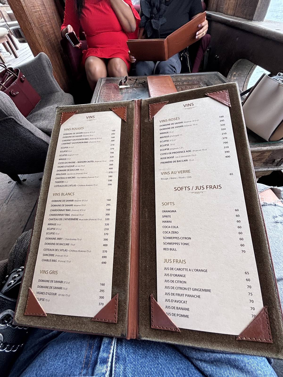 Menu de Le Dhow : Restaurant Lounge Club