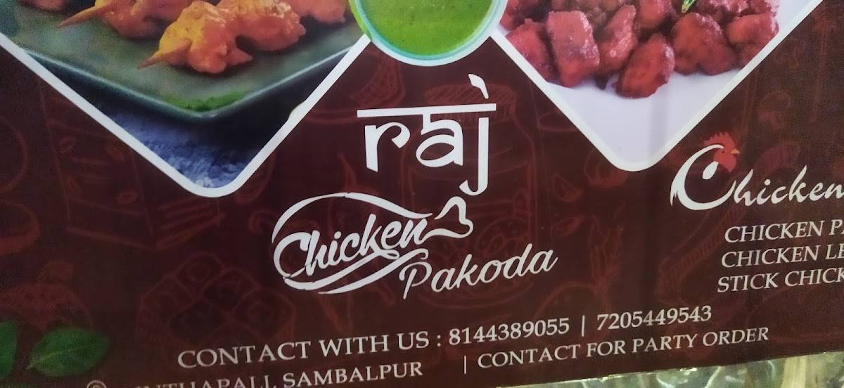 Raj chicken pakoda stall menu