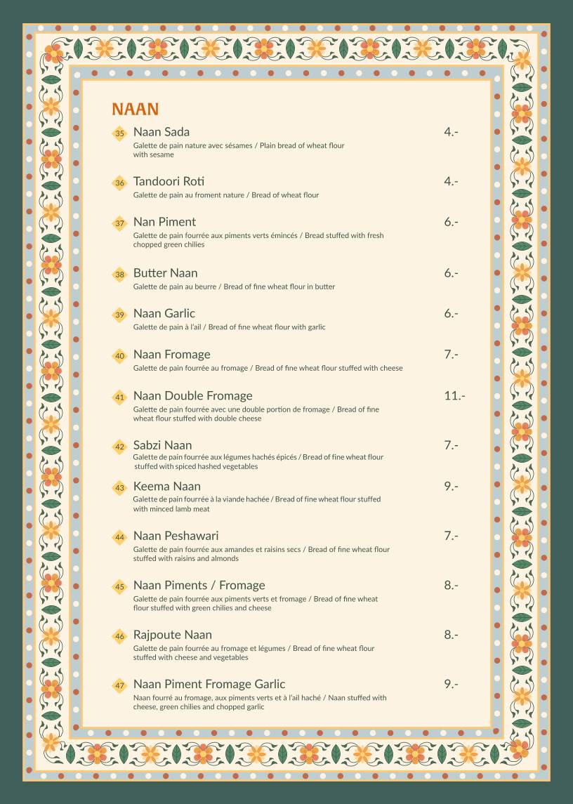 Menu di Rajpoute 