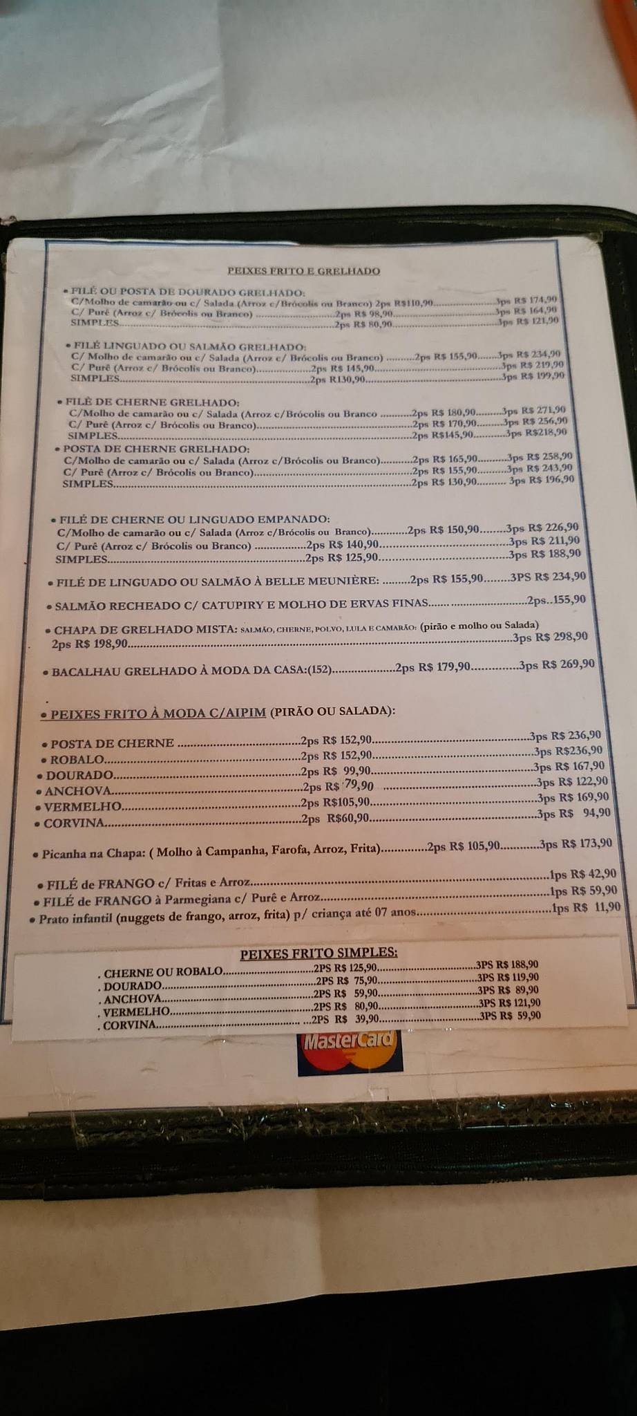 Rancho Petisco cardápio