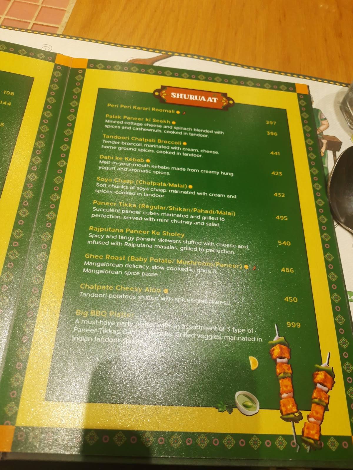 Rasila's Kitchen menu