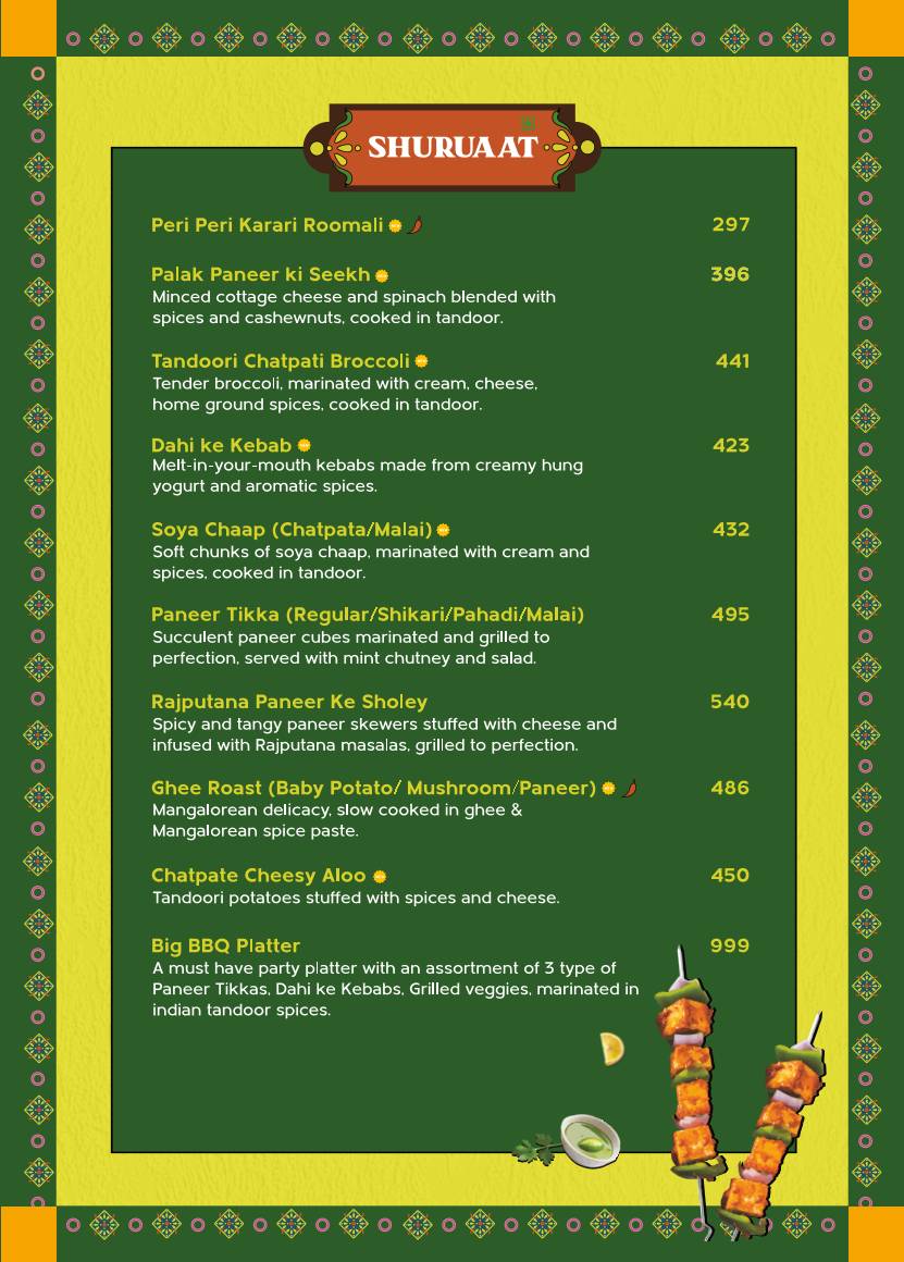 Rasila's Kitchen menu