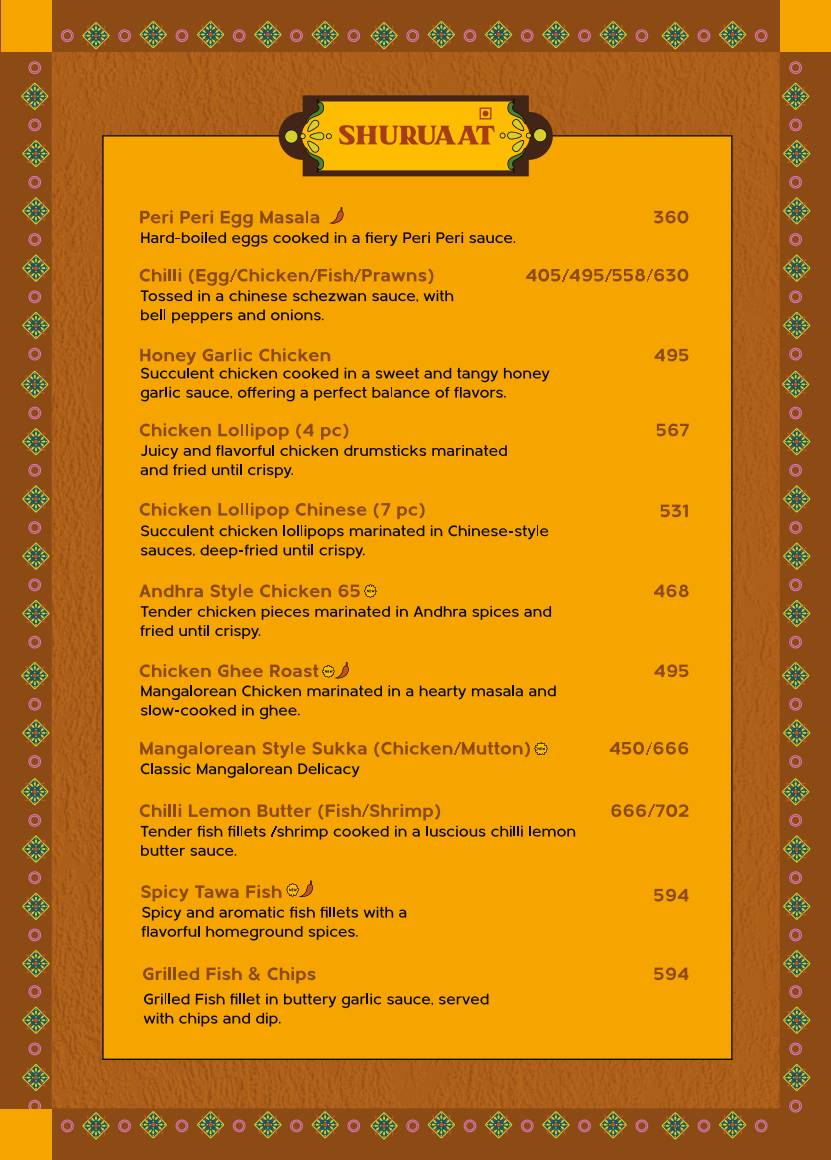 Rasila's Kitchen menu