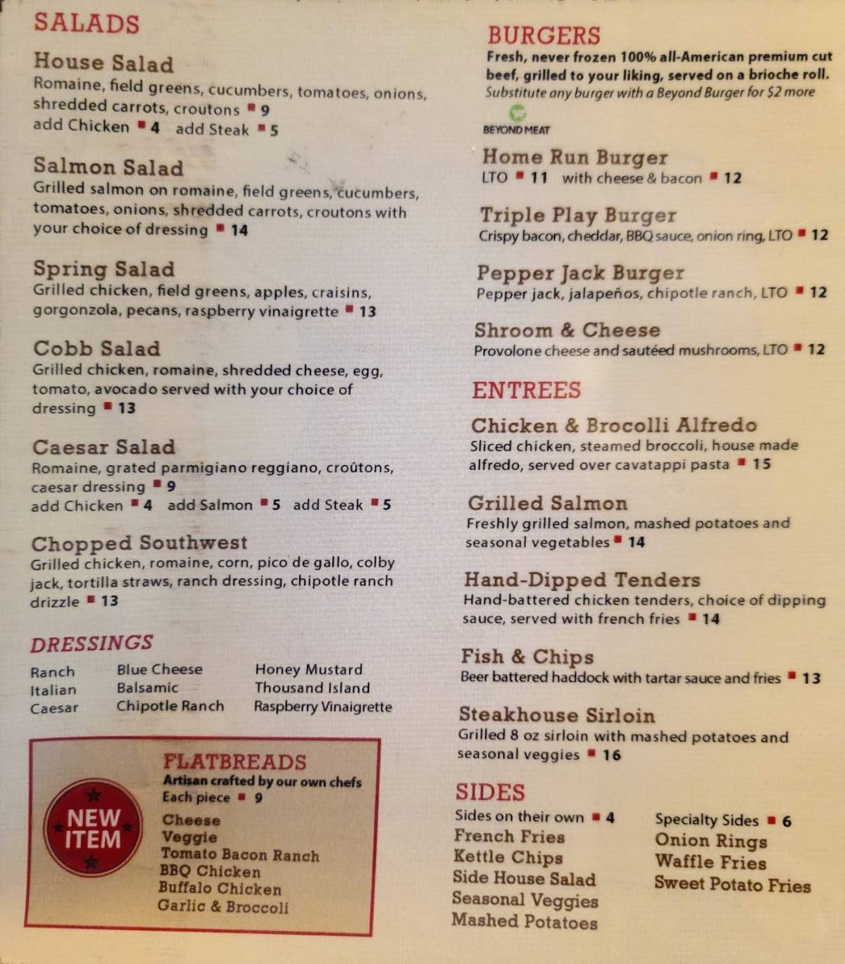 Menu at Recovery Sports Grill restaurant, Port St. Lucie, SW Don R. Led