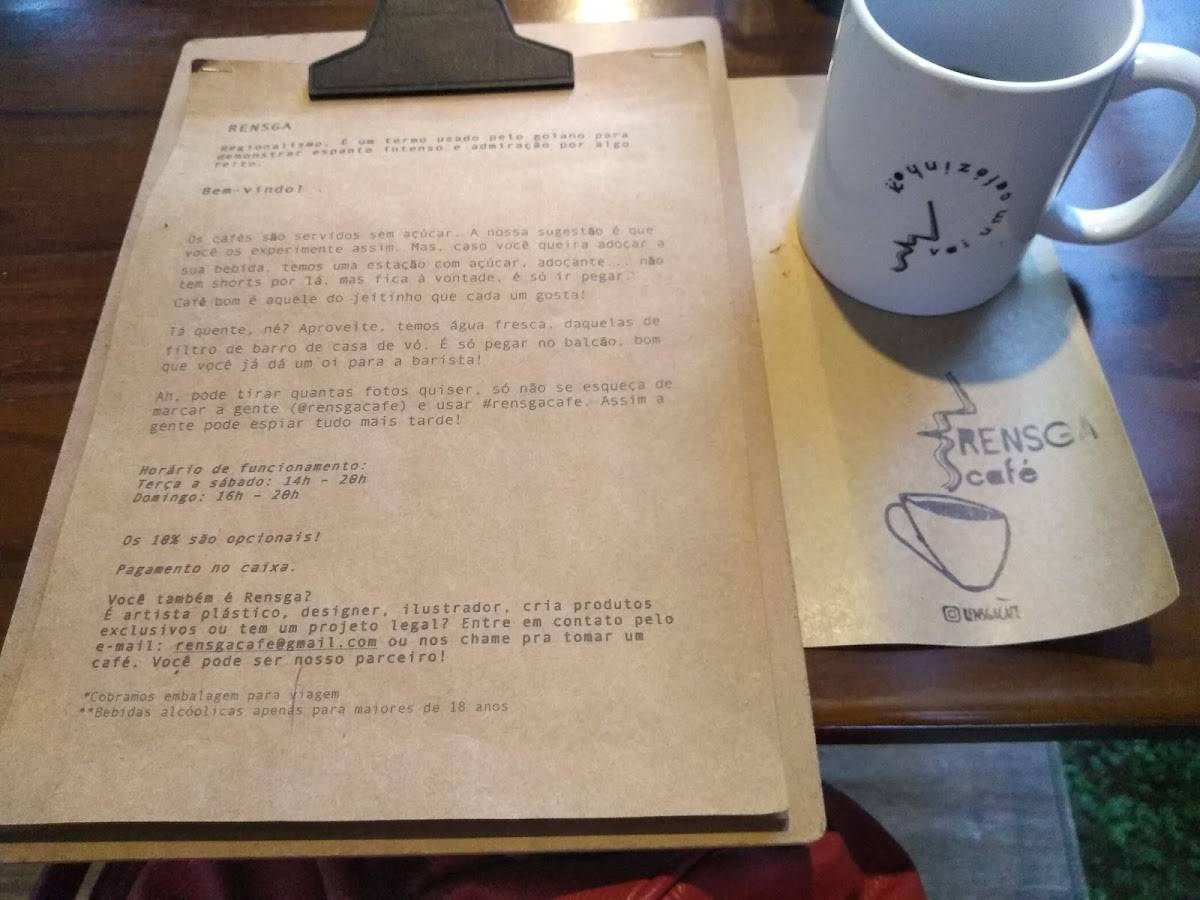 Rensga Café cardápio