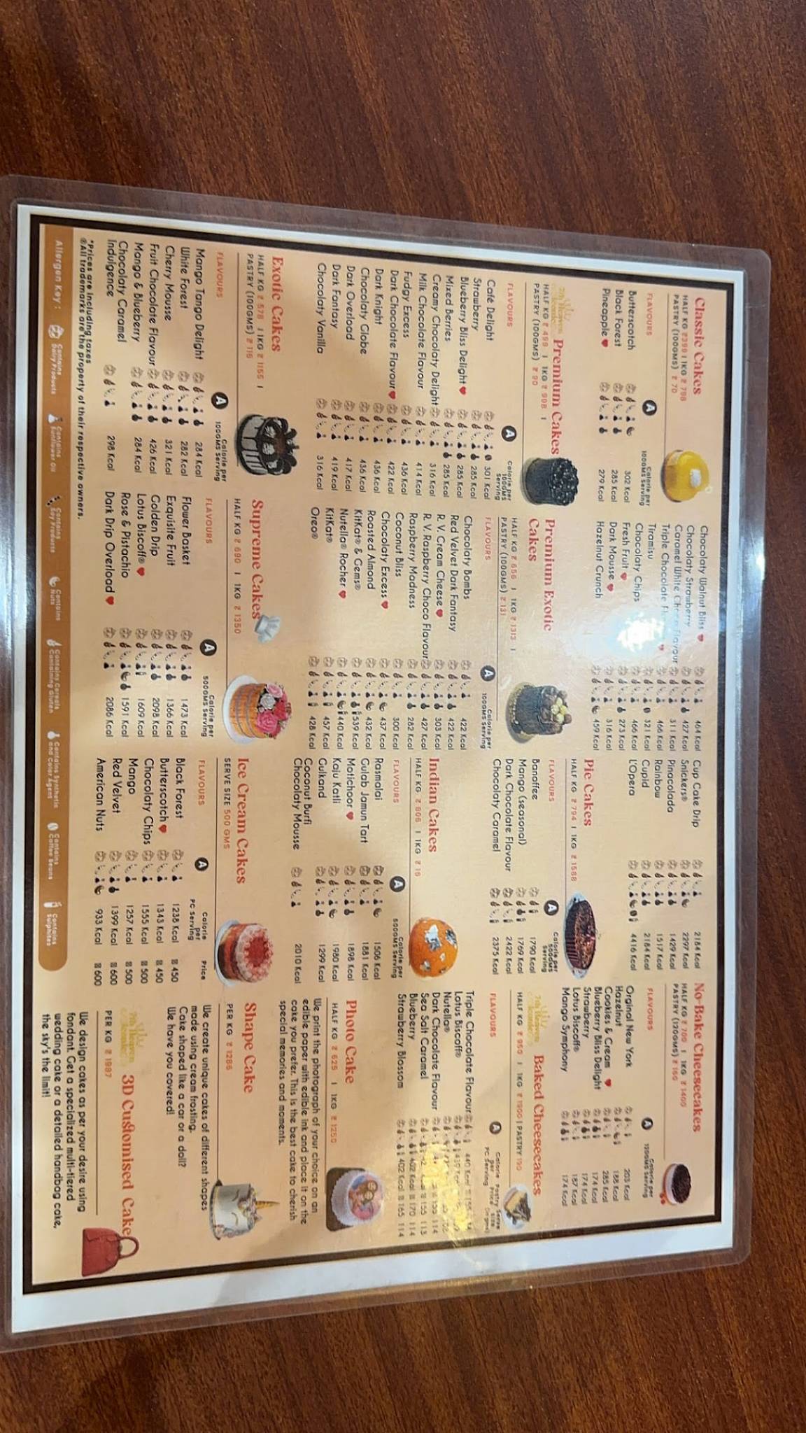 7th Heaven menu